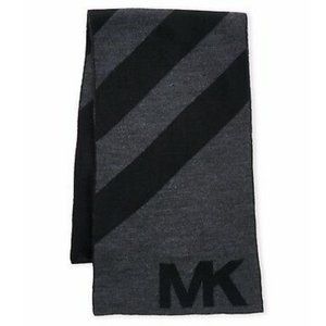 Michael Kors MK Striped Logo Scarf